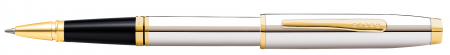 Cross Coventry Rollerball Pen - Polished Chrome Gold Trim